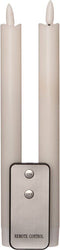 Anna's Collection LED dinerkaarsen - druipkaarsen - warm wit - 23 cm (2 stuks)