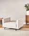 ABERDEEN - Fauteuil - Lichtbeige - Fluweel