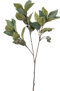 Emerald - Kunsttak Eucalyptus met vruchten 80cm groen - Kunstplanten voor binnen