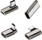 4smarts 540464 - USB-C Adapter Set - 3x Haakse Adapters 1x Verlengstuk - Zilver