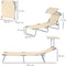 Outsunny ligbed - inklapbaar - 4 standen - zonnedak - beige