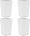 vidaXL - Plantenbakken - 4 - st - 32,5x32,5x57 - cm - polypropeen - wit