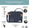 Travelon Heritage - Small Crossbody Tas - 5-punten anti-diefstal met RFID - Indigo