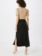 Vero Moda VMAVA NW ANCLE SKIRT GA NOOS - Dames Rok - Zwarte maxi enkelrok met split - Maat XS