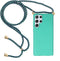 Lunso - Backcover hoes met koord - Geschikt voor Samsung Galaxy S22 Ultra - Cyaan