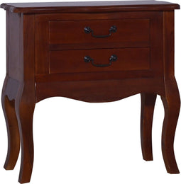 vidaXL - Nachtkastje - 60x30x60 - cm - massief - mahoniehout - klassiek - bruin
