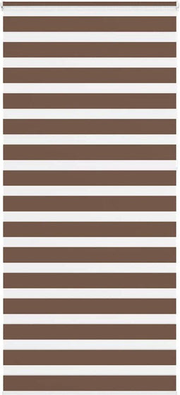 vidaXL - Zebra - rolgordijn - 105x230 - cm - stofbreedte - 100,9cm - polyester - bruin