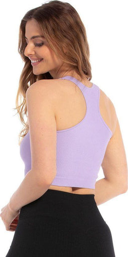 MAGIC Bodyfashion - Lounge Crop Tanktop - Zachte naadloze stof - Lavender