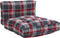 vidaXL - Palletkussens - 2 - st - stof - ruitpatroon - rood