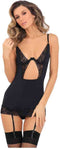2PC TAKE AN ELLE CHEMISE SET BLACK, M/L
