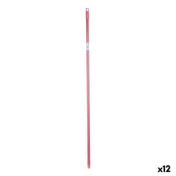 Bezemsteel 2,3 x 130 x 2,3 cm Roze Metaal (12 Stuks)