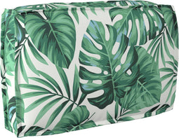 vidaXL - Kussen - voor - Rugleuning - met - Bladpatroon - 60x40x12 - cm - Oxford - Stof