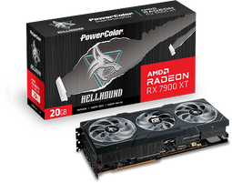 PowerColor Hellhound RX 7900 XT - Grafische kaart - 20GB GDDR6 - Blauw/Paarse verlichting