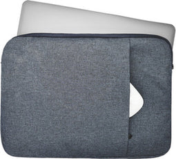 Lunso - Stijlvolle zachte neopreen sleeve hoes 15 inch - Blauw