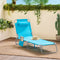 SoBuy Ligstoel - Opvouwbare Verstelbare Tuinligstoel 5 standen - Blauw