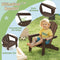 Coast Kinder Tuinstoel Bruin – HDPE Relaxstoel met Ergonomische Rugleuning – 53,5 x 52 x 64 cm