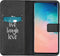 iMoshion Hoesje Geschikt voor Samsung Galaxy S10 Hoesje Met Pasjeshouder - iMoshion Design Softcase Bookcase - Wit / Zwart / Live Laugh Love