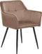 Set van 2 eetkamerstoelen JASMIN Fluweel Bruin