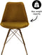 Kick Kuipstoel Velvet Goud - Goud Frame