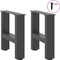 vidaXL - Salontafelpoten - 2 - st - 30x(30-31) - cm - staal - antracietkleurig