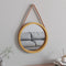 vidaXL - Wandspiegel - met - band - Ø - 45 - cm - goudkleurig