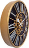 Industrial wandklok met bewegende tandwielen - 50cm - Zwart - Grote wandklok - William - NeXtime