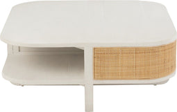 J-Line salontafel Molly - exotiek hout/rotan - wit