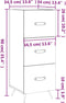 vidaXL - Dressoir - 34,5x34x90 - cm - bewerkt - hout - bruin - eikenkleur