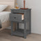 vidaXL - Nachtkastje - 40x35x61,5 - cm - massief - grenenhout - grijs