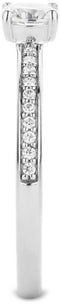 TI SENTO Dames Ring - 925 zilver - Zirconia wit - Maat 19.75 mm / maat 62 - 12109ZI