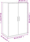 vidaXL - Dressoir - 60x31x84 - cm - bewerkt - hout - zwart