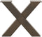 vidaXL - Salontafelpoten - 2 - st - X-vormig - 60x(42-43) - cm - staal - naturel
