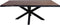 Rechthoekige eettafel - 220x100x77 - Walnoot bruin/zwart - Acaciahout/metaal