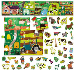 Headu Legpuzzel Boerderij met Herbruikbare Stickers