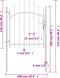 vidaXL - Poort - 1x1,75 - m - staal - wit