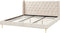 FORBACH - Tweepersoonsbed - Beige - 180 x 200 cm - Fluweel