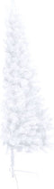 vidaXL - Kunstkerstboom - met - standaard - half - 120 - cm - PVC - wit