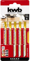 kwb 620235 - Decoupeerzaagbladen HCS - 5x snelle schone sneden (5 stuks)