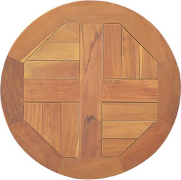 vidaXL - Tafelblad - rond - 2,5 - cm - 40 - cm - massief - teakhout