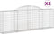 vidaXL - Schanskorven - 4 - st - gewelfd - 300x30x100/120 - cm - ijzer