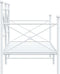 vidaXL - Slaapbank - zonder - matras - 90x200 - cm - staal - wit