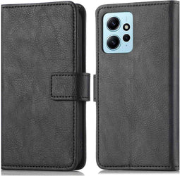 imoshion Hoesje Geschikt voor Xiaomi Redmi Note 12 (4G) Hoesje Met Pasjeshouder - imoshion Luxe Bookcase - Zwart