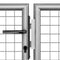 vidaXL - Poort - 306x125 - cm - gegalvaniseerd - staal - zilverkleurig