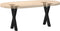 vidaXL - Salontafelpoten - 2 - st - X-vormig - 38x(42-43) - cm - staal - zwart