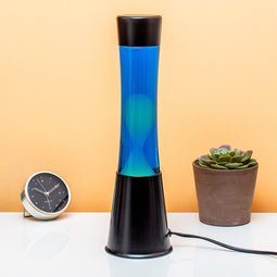 Fisura Lavalamp Zwart Met Witte Lava