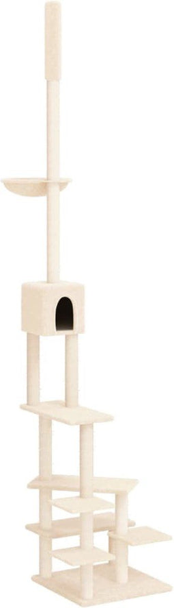 vidaXL - Kattenmeubel - vloer - tot - plafond - 268,5-294,5 - cm - crèmekleurig