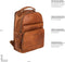Leren Rugzak Cognac Austin