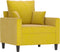 Fauteuil 60 cm fluweel geel