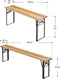 Juskys Biertafelset - 3-delig - 170 cm - Houtkleur
