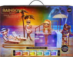 Rainbow High Color Change Pacific Coast Zwembad & Beach Club Speelset - Poppenstrandset